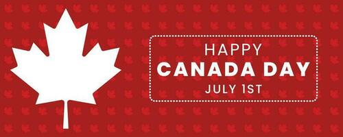 happy Canada day, 1st july , red background, maple leaves pattern background, happy Canada day banner for web vector