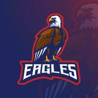 Eagle mascot logo design illustration vector