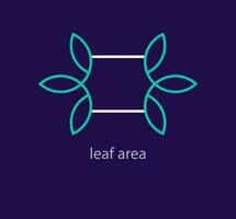 Creative leaf frame logo design. Unique design color transitions. Unique organic frame template. vector
