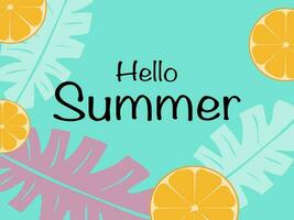 summer background with leaves vector