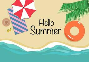 Summer sea and beach background vector