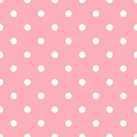 white dots seamless pink background vector