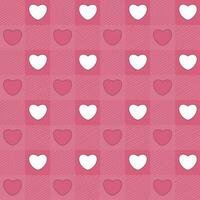 pink white heart seamless pattern vector