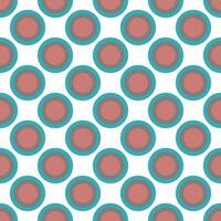 Seamless geometric circles, white background vector