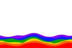 Rainbow colorful curve white background vector