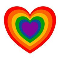 Colorful heart pride rainbow vector