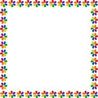 vistoso flores circulo marco vector