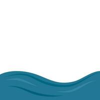 blue sea wave background vector