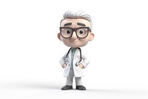 . . 3d blender doctor medicine bobble head figure toy. Graphic Art photo