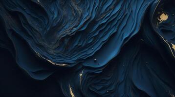 abstract wavy blue and gold background with an exquisite mix of colors patterns photo