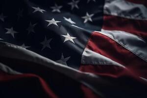 Close up of american flag photo