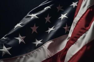 Close up of american flag photo