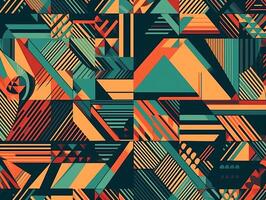 Abstract pattern colorful with retro gradient. photo