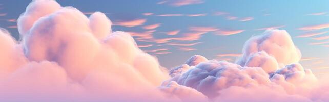 Cloud in the sky with pastel background. photo