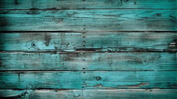turquesa madera antecedentes rústico encanto con un popular de color. ai generativo foto