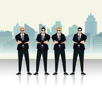 City security professional team design vector illustration