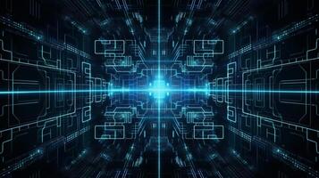 Digital technology background futuristic with cyberspace Concept. photo