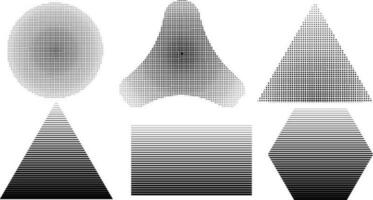 trama de semitonos punteado degradado, suave puntos pulverización y medios tonos punto antecedentes sin costura horizontal geométrico modelo vector. resumen punto degradado trama de semitonos modelo ilustración vector