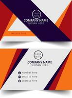 creative business card template with triangles, squares, rounds, and waves for business, and technology. Simple and clean design with a logo and a place for a photo. Creative layout corporate identity vector