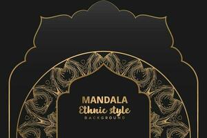 Luxury mandala background design, mandala islamic background ,Greeting card, banner, poster. Traditional Islamic holy holiday vector