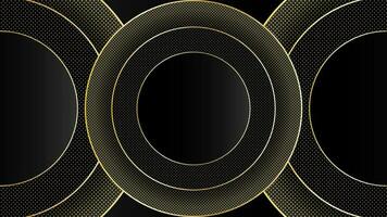 Luxury Geometric background with abstract golden and circles. Vector banner design