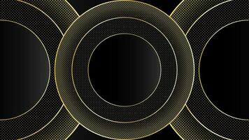 Luxury Geometric background with abstract golden and circles. Vector banner design