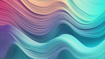 Colorful background with a wavy pattern pastel color. photo