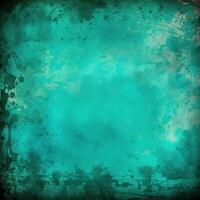 Turquoise Grunge Texture Background Distressed Surface in Aqua Blue Shades. photo