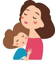 A mother and her child hugging each other for Mothers Day vector