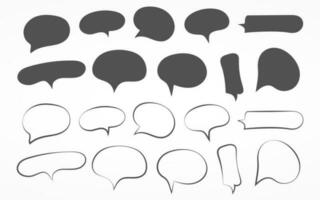 Set of Bubble Chat or Speech Bubble for Design Element vector