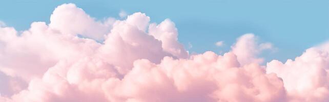 Cloud in the sky with pastel background. photo