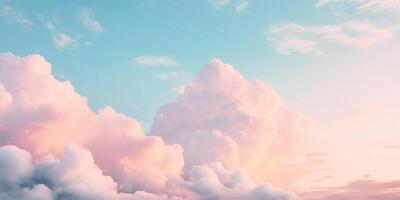 Cloud in the sky with pastel background. photo