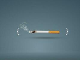 Cigarettes destroy healthy, no smoking day, craft style art concept photo