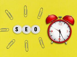 seo buscar motor mejoramiento, Internet márketing y en línea márketing bandera foto