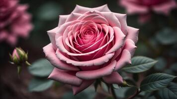 Close up of Pink Rose Flowers, photo