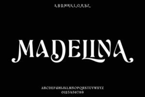 Natural decorative serif style font vector with alternate