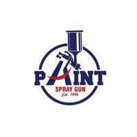 logo paint spray gun vector illustration