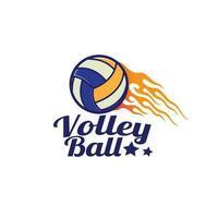 diseño logo Deportes vóleibol vector ilustración