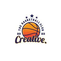 diseño logo Deportes baloncesto vector ilustración