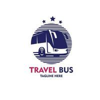 diseño logo viaje autobús vector ilustración