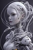 Artificial Intelligence Portrait Robot Girl, photo