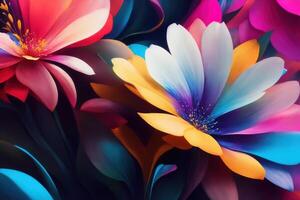 Colorful flower background, photo