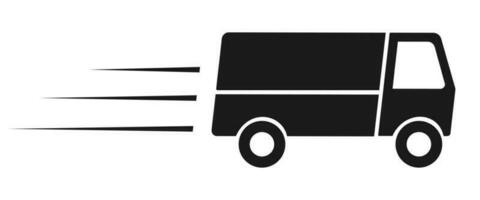 Fast shipping delivery truck icon symbol for app and web. Vector illustration