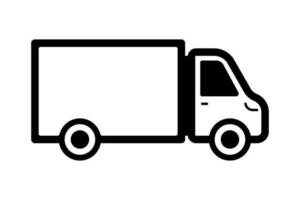 Truck icon. Blank van template. Vector illustration