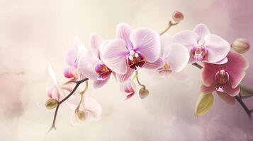 hermosa orquídea flores, ai generativo foto