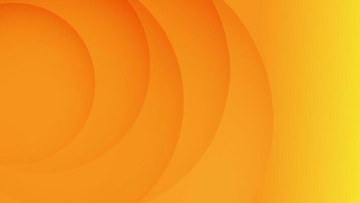 abstract orange gradient background with circular papercut composition