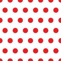 Seamless minimal red round shape dot on white background pattern. Vector illustration
