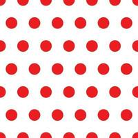 Seamless minimal red round shape dot on white background pattern. Vector illustration