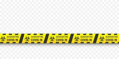 Quarantine biohazard danger. Coronavirus Covid-19, 2019-nKoV concept. Vector illustration