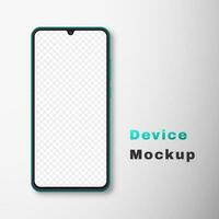 Realistic smartphone mock up set. Mobile phone display isolated on white gray background. 3D template illustration. Vector illustration